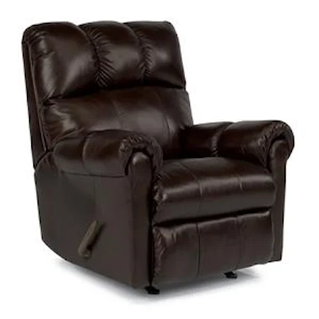 Casual Swivel Glider Recliner with Channel Tufted Back